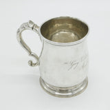 Newcastle George II Sterling Silver Baluster Half-Pint Tankard Antique 1743