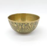 Chinese Late Ming Dynasty Bronze Rice Bowl Scholar & Warrior Pattern Xuande Mark