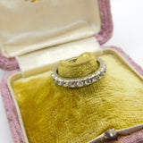 9ct White Gold & Spinel Set Full Eternity Ring Vintage c1970 Size L UK