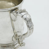 Newcastle George II Sterling Silver Baluster Half-Pint Tankard Antique 1743