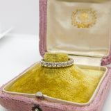 9ct White Gold & Spinel Set Full Eternity Ring Vintage c1970 Size L UK