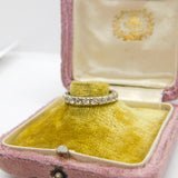 9ct White Gold & Spinel Set Full Eternity Ring Vintage c1970 Size L UK