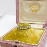 9ct White Gold & Spinel Set Full Eternity Ring Vintage c1970 Size L UK