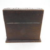 Edwardian Large Sterling Silver Mounted Desk Tidy Stand Antique 1902 Birmingham