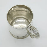 Newcastle George II Sterling Silver Baluster Half-Pint Tankard Antique 1743