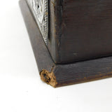 Edwardian Large Sterling Silver Mounted Desk Tidy Stand Antique 1902 Birmingham