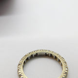 9ct White Gold & Spinel Set Full Eternity Ring Vintage c1970 Size L UK