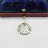 Victorian Sterling Silver 'Edith' Love Token Threepence Coin Charm Pendant c1860