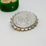 Victorian Sterling Silver Aesthetic Swallow Sweetheart Brooch Antique 1880