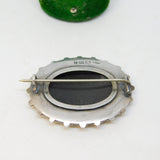 Victorian Sterling Silver Aesthetic Swallow Sweetheart Brooch Antique 1880
