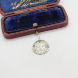 Victorian Sterling Silver 'Edith' Love Token Threepence Coin Charm Pendant c1860