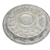 20th Century White Metal Ceylonese Moonstone Salver Dish Antique c1910