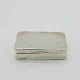 Victorian Sterling Silver Ivy Leaf Pattern Snuff Box Antique 1899 Birmingham