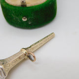 Victorian Sterling Silver Gilt Crested Watch Key Seal Fob Pendant Antique c1860