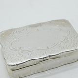 Victorian Sterling Silver Ivy Leaf Pattern Snuff Box Antique 1899 Birmingham