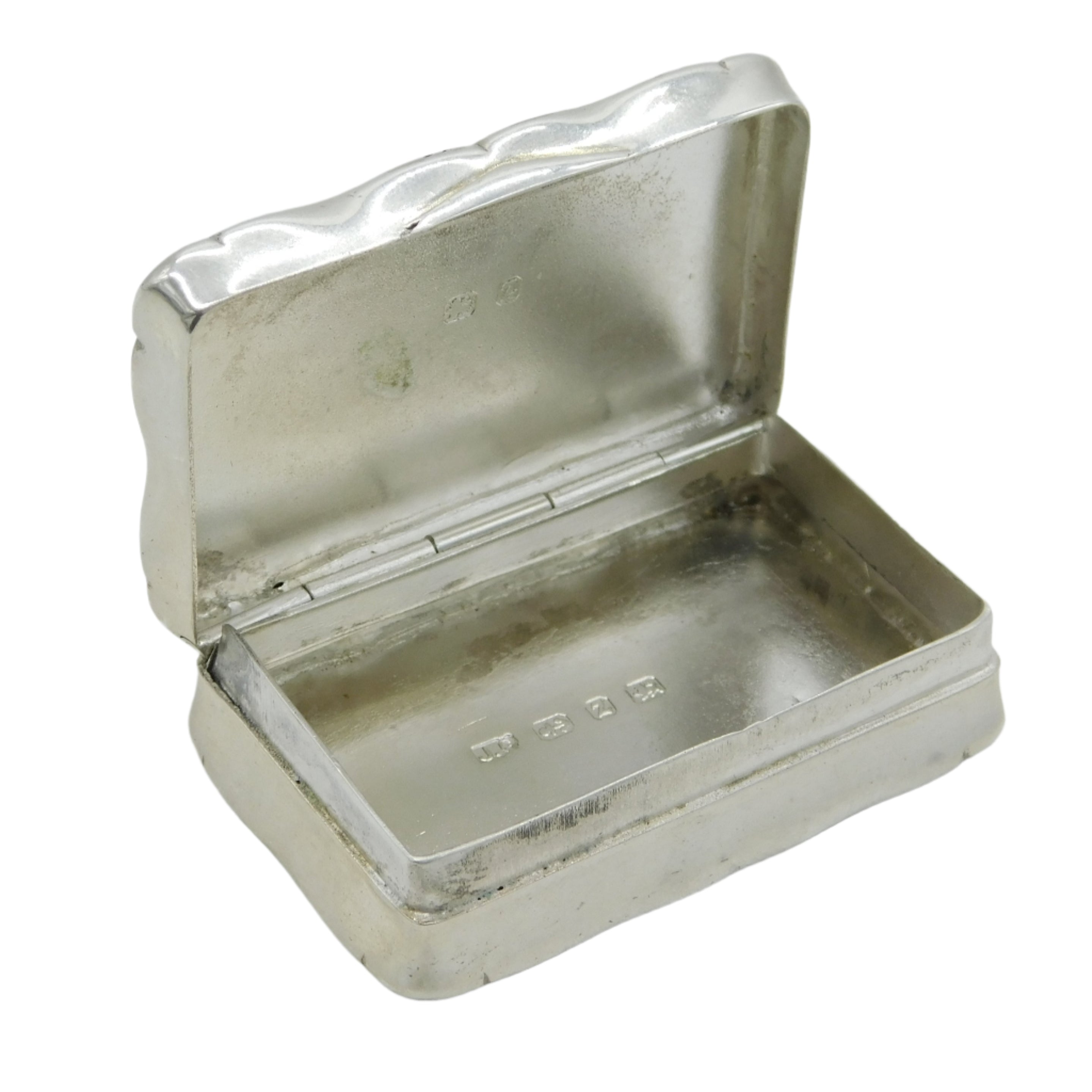 Antique Victorian Sterling Silver Snuff Box