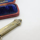 French Regency Period Sterling Silver Gilt Floral Pattern Needle Case c1830
