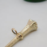 Victorian Sterling Silver Gilt Crested Watch Key Seal Fob Pendant Antique c1860