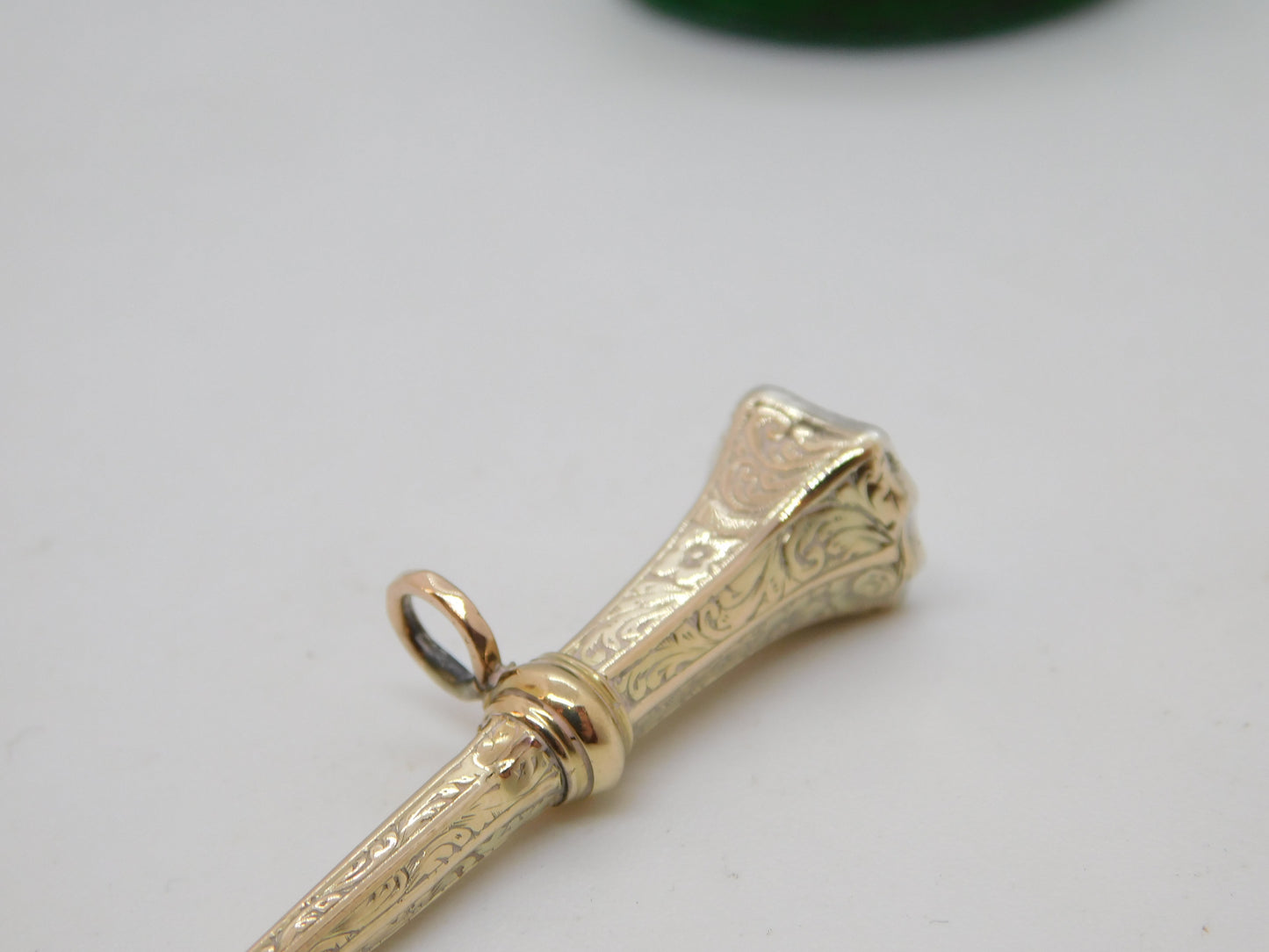 Victorian Sterling Silver Gilt Crested Watch Key Seal Fob Pendant Antique c1860