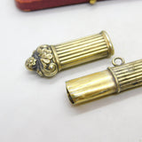 French Regency Period Sterling Silver Gilt Floral Pattern Needle Case c1830