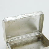 Victorian Sterling Silver Ivy Leaf Pattern Snuff Box Antique 1899 Birmingham