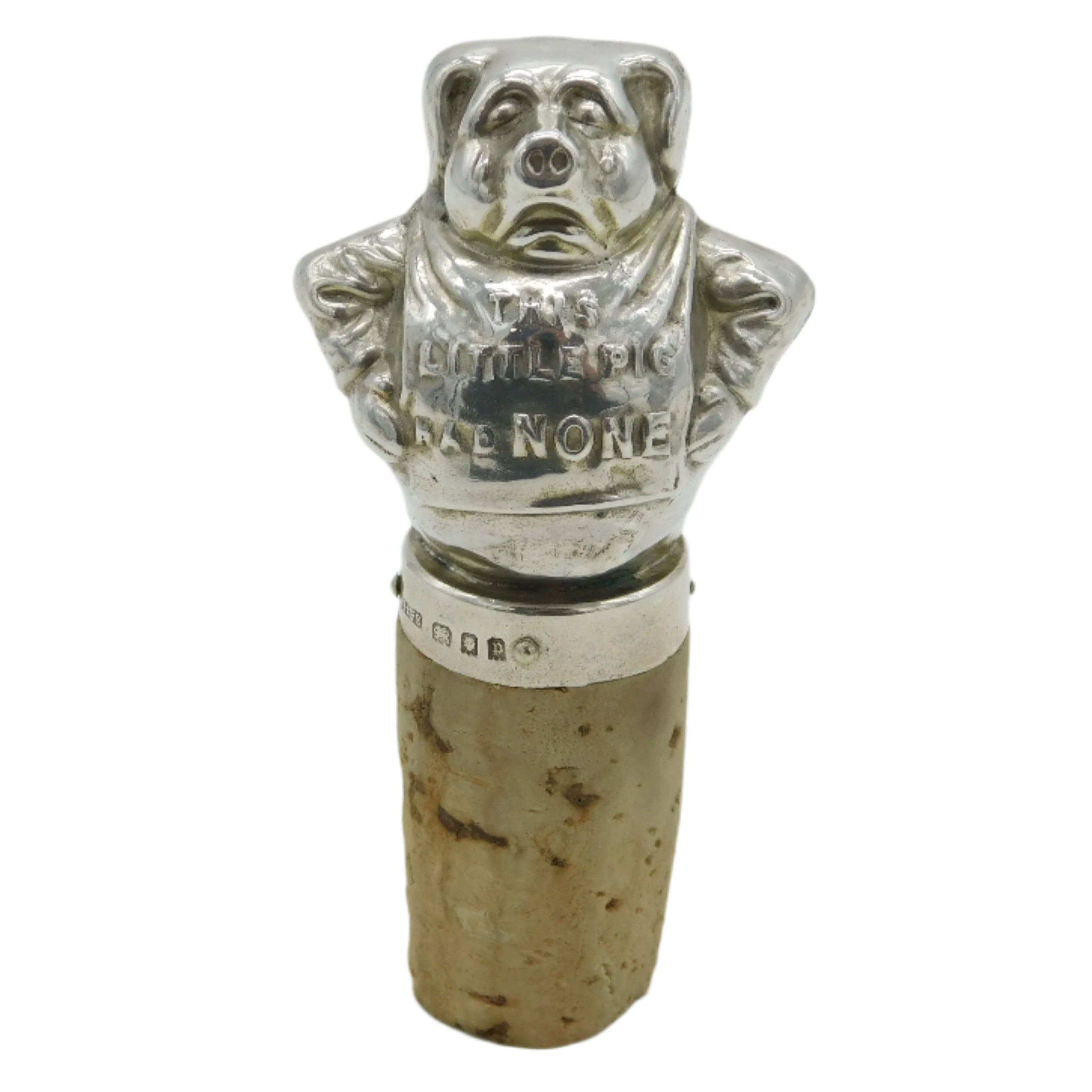 Antique Silver Novelty Bottle Stopper