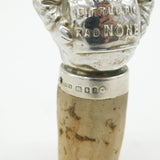 Sterling Silver Novelty 'This Little Pig Had None' Bottle Stopper Antique 1930 London