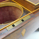 Regency Mahogany Tea Caddy with Ornate Brass Fittings & Interior c1830 Antique