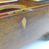 Regency Mahogany Tea Caddy with Ornate Brass Fittings & Interior c1830 Antique