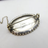 Victorian 9ct Rose Gold on Sterling Silver Floral Sweetheart Brooch 1888 Antique