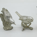 Set of Four Cast Sterling Silver British Bird Figurines Vintage 1987 London