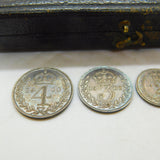 Queen Victoria Boxed Maudy Proof Full Coin Set 1900 Antique UNC .925 Silver