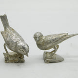 Set of Four Cast Sterling Silver British Bird Figurines Vintage 1987 London