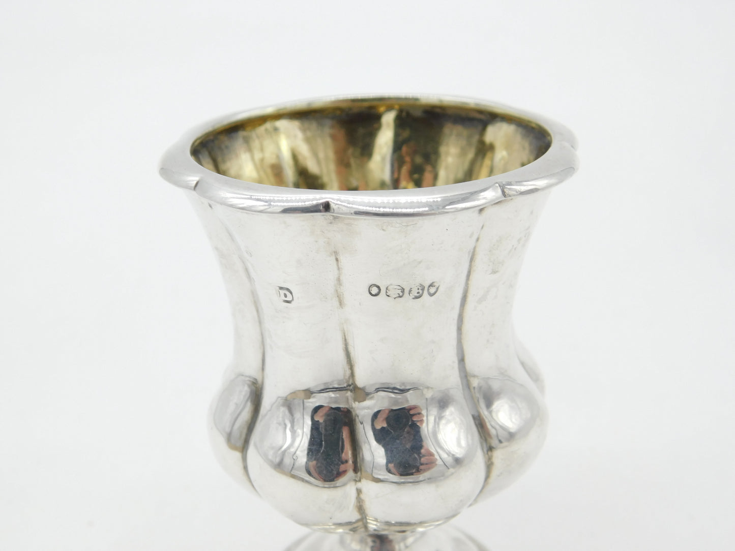 Georgian Sterling Silver Fluted Small Planter Pot 1837 London Antique