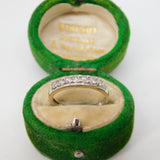 9ct White Gold Seven Stone Diamond Half-Eternity Ring Vintage c1970