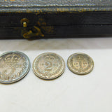 Queen Victoria Boxed Maudy Proof Full Coin Set 1900 Antique UNC .925 Silver