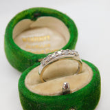 9ct White Gold Seven Stone Diamond Half-Eternity Ring Vintage c1970