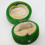 9ct White Gold Seven Stone Diamond Half-Eternity Ring Vintage c1970