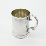 Victorian Sterling Silver Engine Turned Christening Mug 1868 Birmingham G. Unite