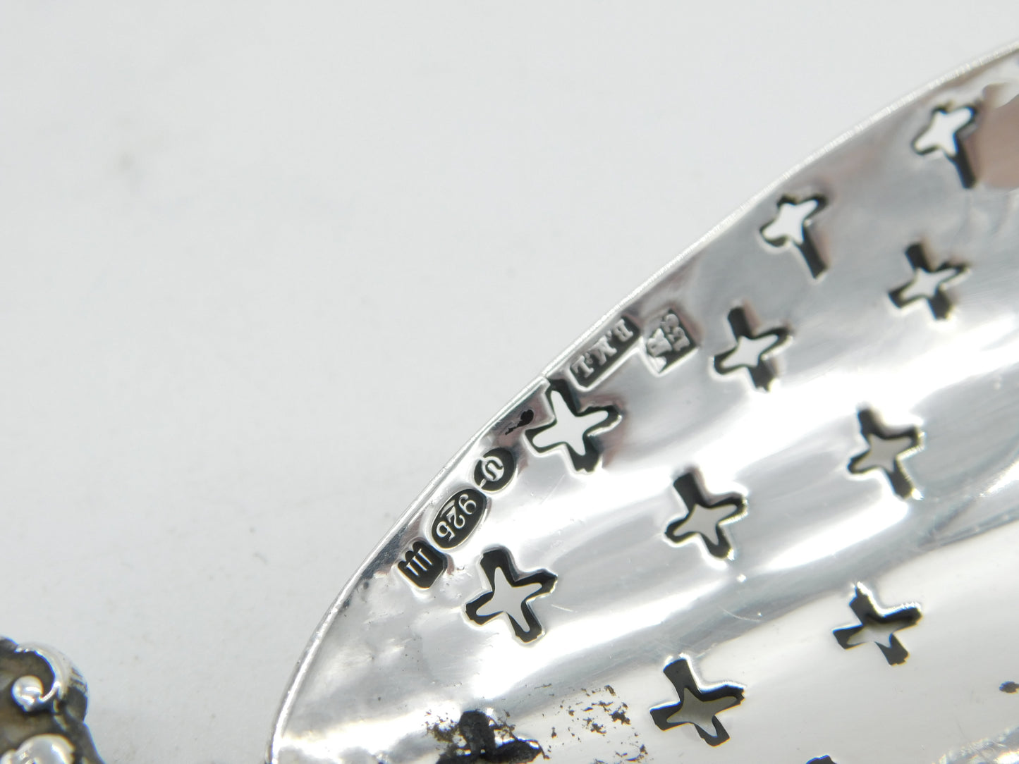 Edwardian Sterling Silver Dutch Ship Sugar Caster Spoon Antique 1907 London