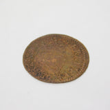 King Charles I Copper Farthing Coin AD 1635 Tower under King Antique