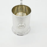Victorian Sterling Silver Engine Turned Christening Mug 1868 Birmingham G. Unite