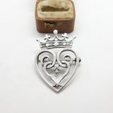 Iona Scottish Sterling Silver Luckenbooth Brooch 1970 Edinburgh John Hart