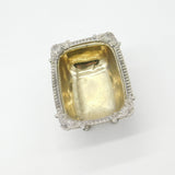 Georgian Sterling Silver Paw Foot Floral Salt Cellar 1815 London John Blake