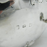 George II Sterling Silver Floral Pattern Sauce Boat Antique 1757 London