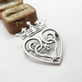 Iona Scottish Sterling Silver Luckenbooth Brooch 1970 Edinburgh John Hart