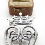 Iona Scottish Sterling Silver Luckenbooth Brooch 1970 Edinburgh John Hart