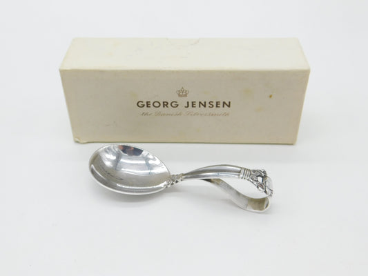 Georg Jensen Boxed Sterling Silver Tea Caddy Spoon Vintage 1961 London Import