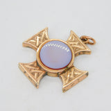 Victorian 9ct Gold Back & Front Sardonyx Mourning Locket Pendant Antique c1860