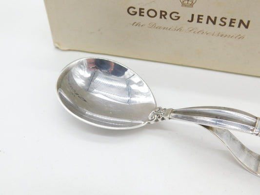 Georg Jensen Boxed Sterling Silver Tea Caddy Spoon Vintage 1961 London Import